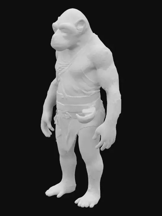 3D model for an ape from planet of the apes, a leader that’s set 100 years after ceaser, a leader that takes inspiration from ceaser