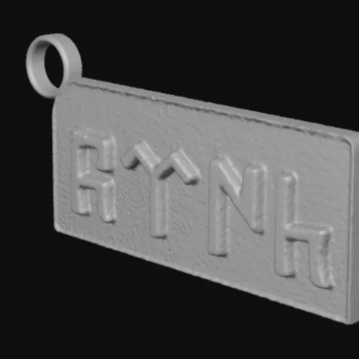 3D model for Runic Keychain