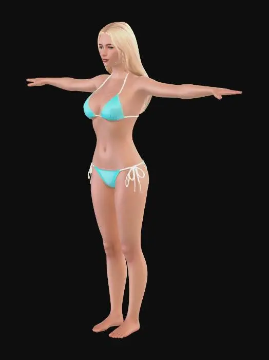 3D model for Turquoise Paradise Beach Portrait