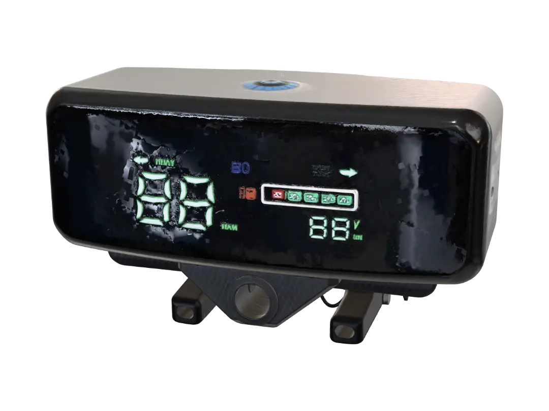 Digital Motorcycle Instrument Cluster - Gauge 3D model, vytvořený pomocí AI