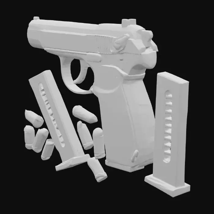3D model for Makarov PM and Ammunition Display