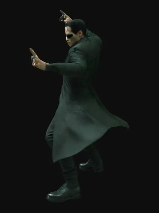 3D model for Neo of the matrix film 4k ultra realistic