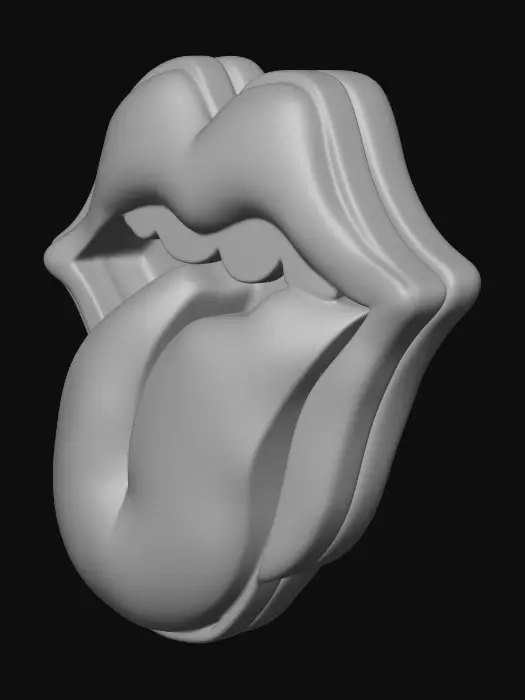3D model for Rolling Stones Tongue Logo