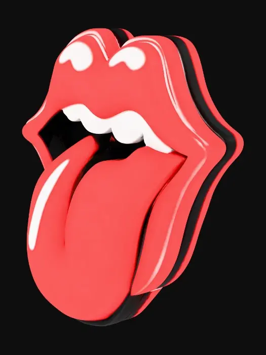 3D model for Rolling Stones Tongue Logo