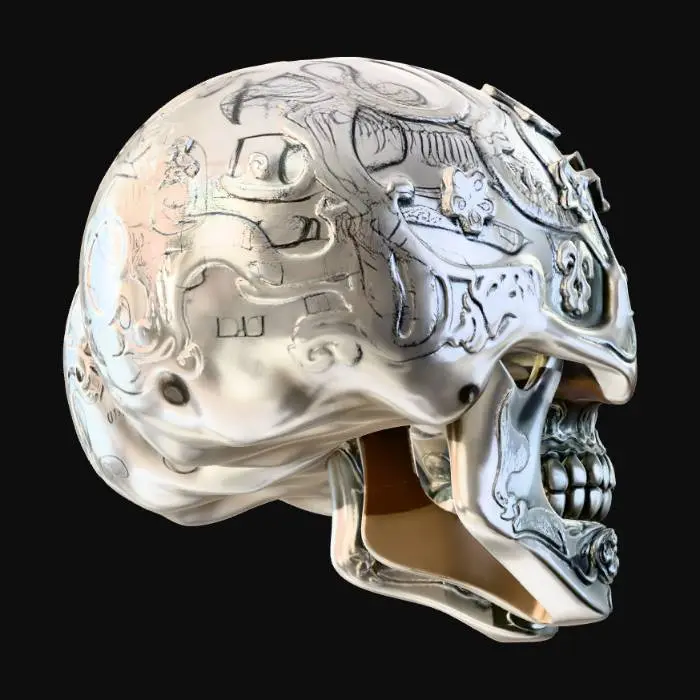3D model for elegant wedding  gothic skulls