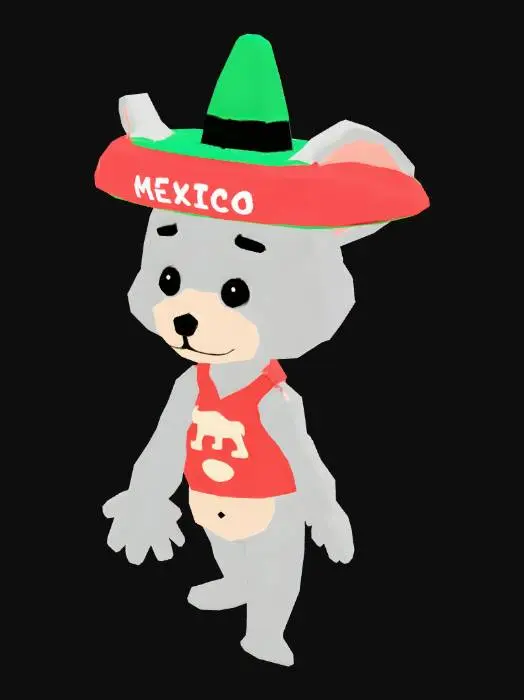 3D model for Mexico Mascot Bear