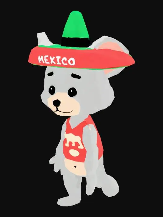 3D model for Mexico Mascot Bear
