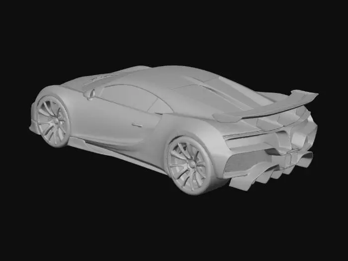 3D model for fait une cyber Bugatti