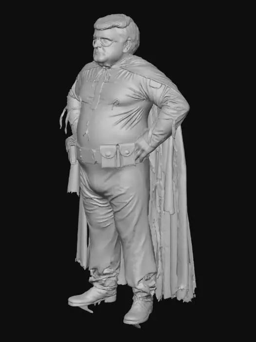 3D model for Superhero in a Blue Costume