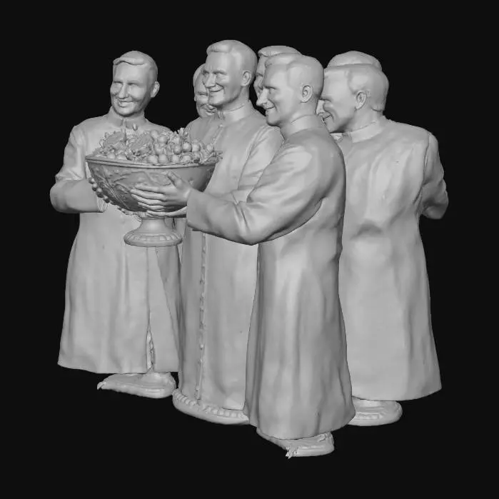 3D model for #Halloween2025#, Creepy priest