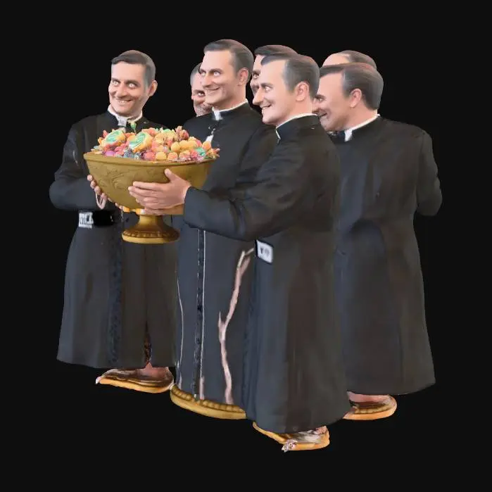 3D model for #Halloween2025#, Creepy priest