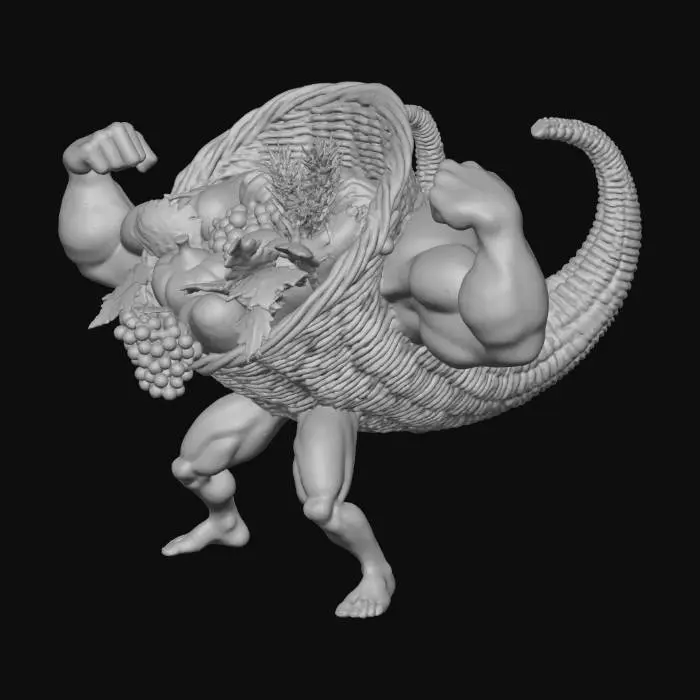 3D model for Mighty Cornucopia, #Thanksgiving#