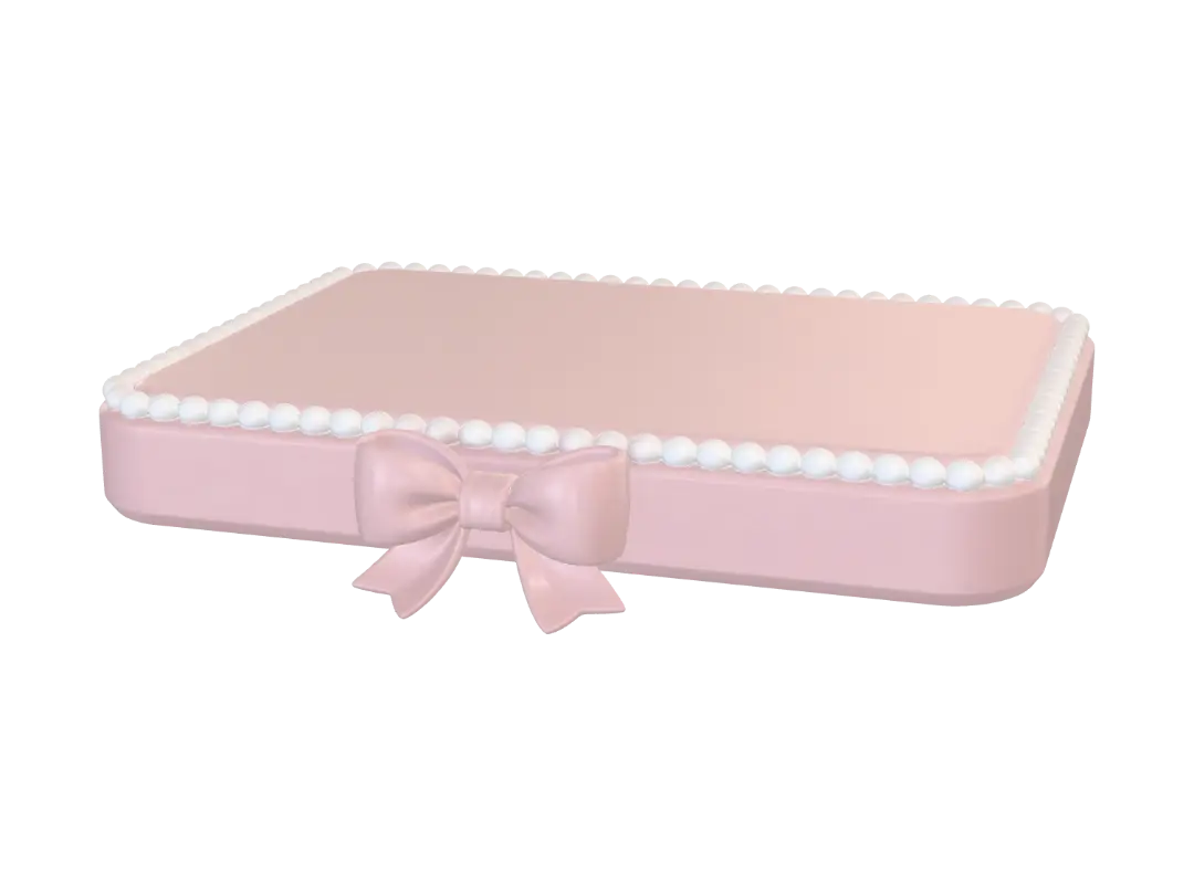 Pink Pearl Ribbon Cake Box - Present 的 AI 生成 3D 模型