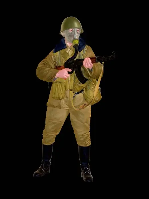 3D model for Gas Masked Rifleman