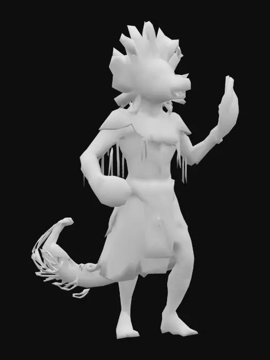 3D model for a hopi Scorpion Puchkofmoktaka kachina dancer