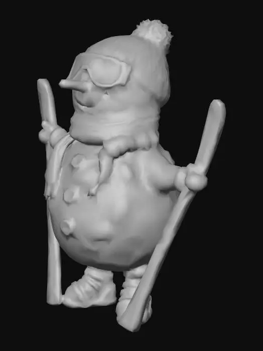3D model for Snowy Skier