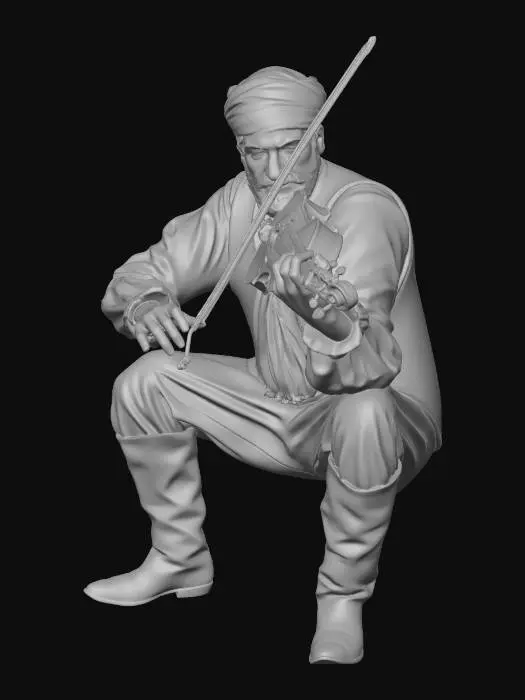 3D model for Gypsy Violinist Sitting