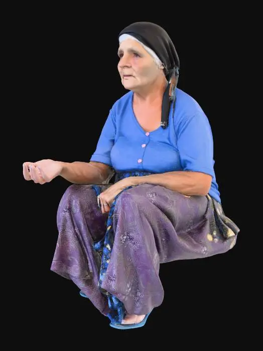 3D model for Old Gypsy Woman Sitting