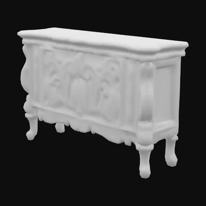 3D model for antique carved wood counter
