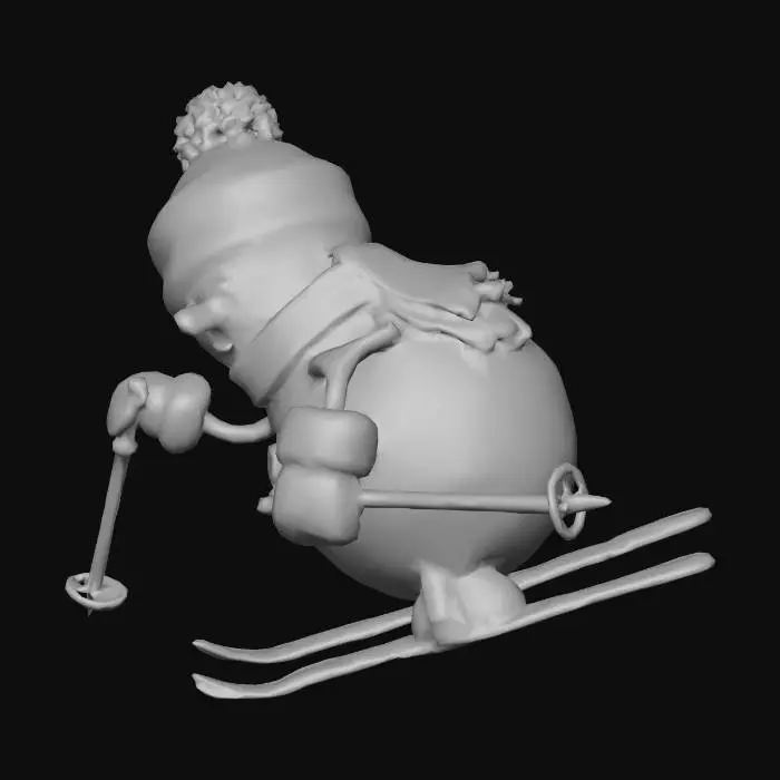 3D model for Snowy Skier