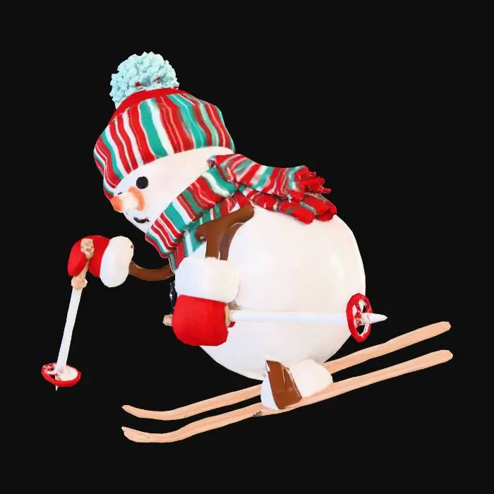3D model for Snowy Skier