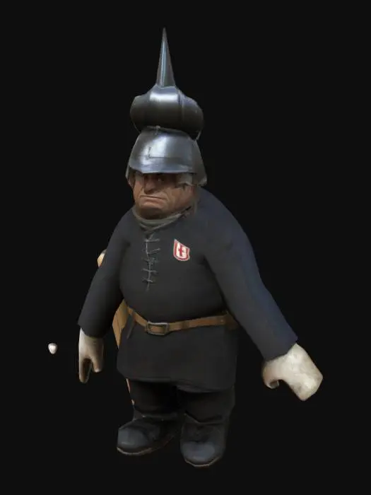 3D model for Create a humanoid t pose medieval baseball umpire. I want to use it in an RTS game I'm making called Age of Umpires