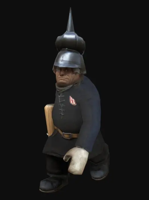 3D model for Create a humanoid t pose medieval baseball umpire. I want to use it in an RTS game I'm making called Age of Umpires