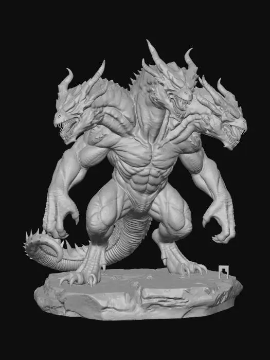 3D model for Tri-Headed Hydra
