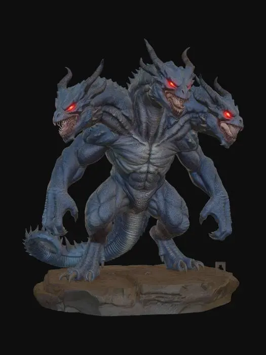 3D model for Tri-Headed Hydra