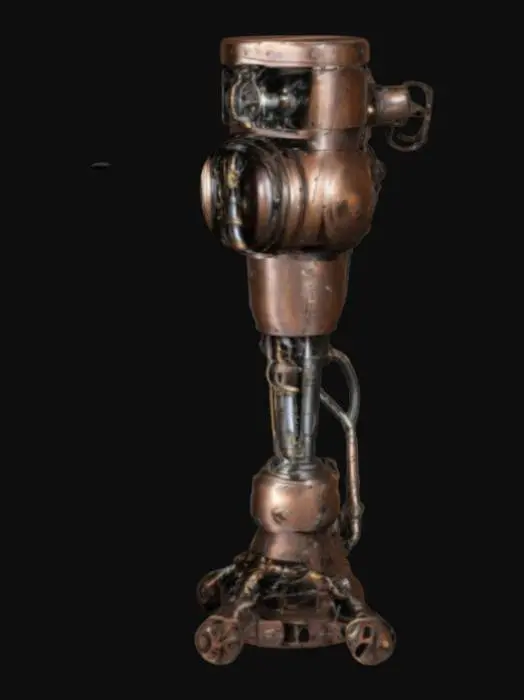 3D model for steampunk robotic peg leg