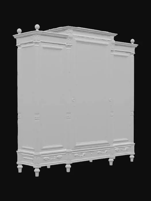 3D model for Mirrored Wardrobe Ensemble