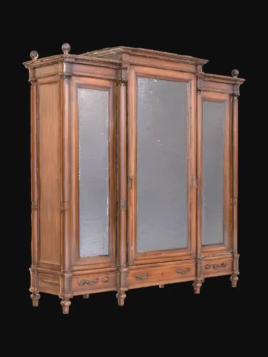 3D model for Mirrored Wardrobe Ensemble