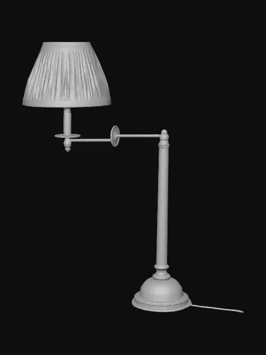 3D model for Vintage Brass Swing Arm Lamp