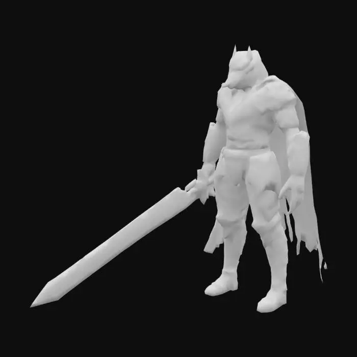 3D model for Dark Armored Warrior
