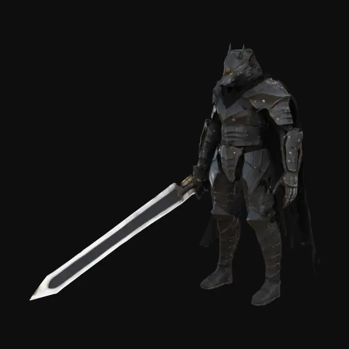 3D model for Dark Armored Warrior