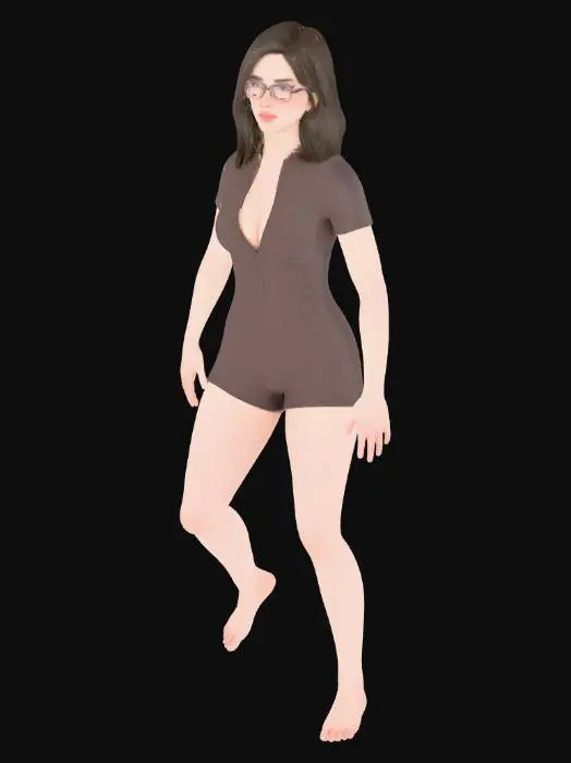 3D model for Virtual Model in Dark Outfit