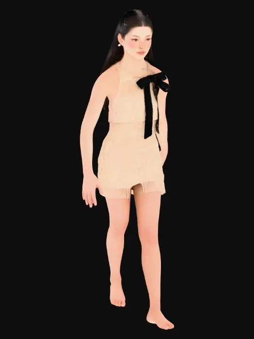 3D model for Lady in Fringe Dress
