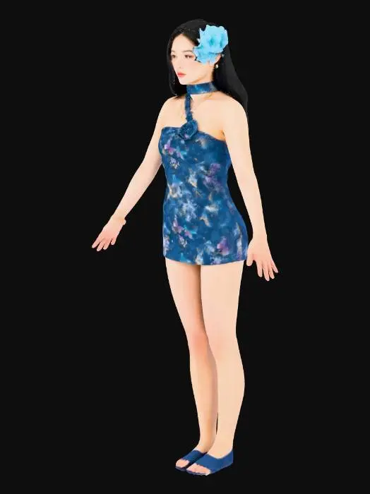 3D model for Elegance in Blue