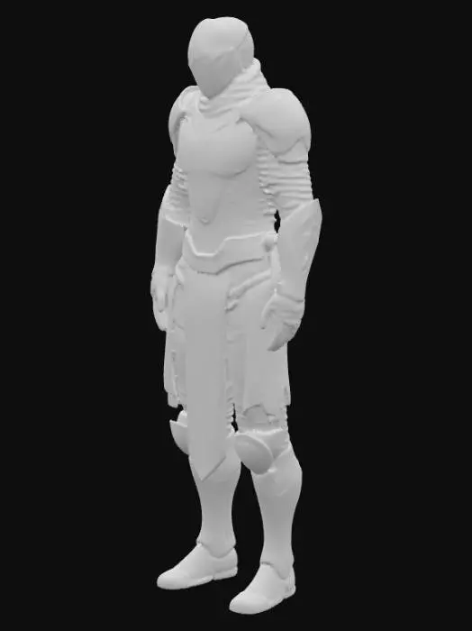 3D model for A Knight with 21 century attire. T-pose