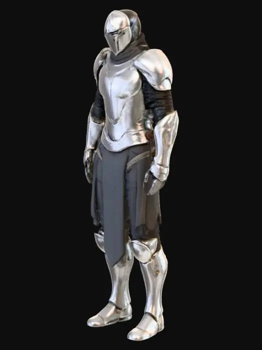 3D model for A Knight with 21 century attire. T-pose
