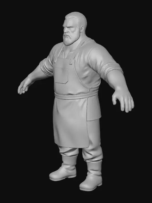 3D model for Blacksmith at Rest
