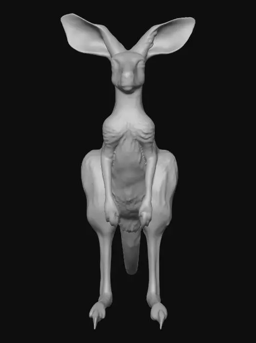 3D model for Cute, Pokemon style Kangaroo Creature 2
