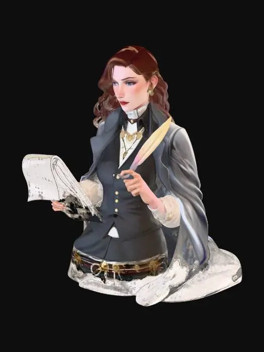 3D model for Mysterious Official in Elegant Study