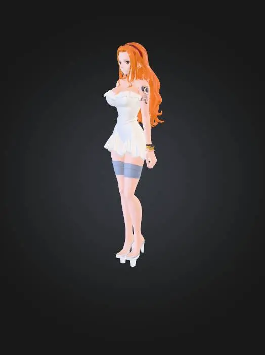 3D model for Character in White Dress