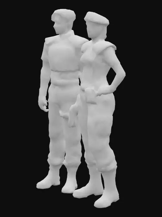 3D model for Leon S. Kennedy and Jill Valentine