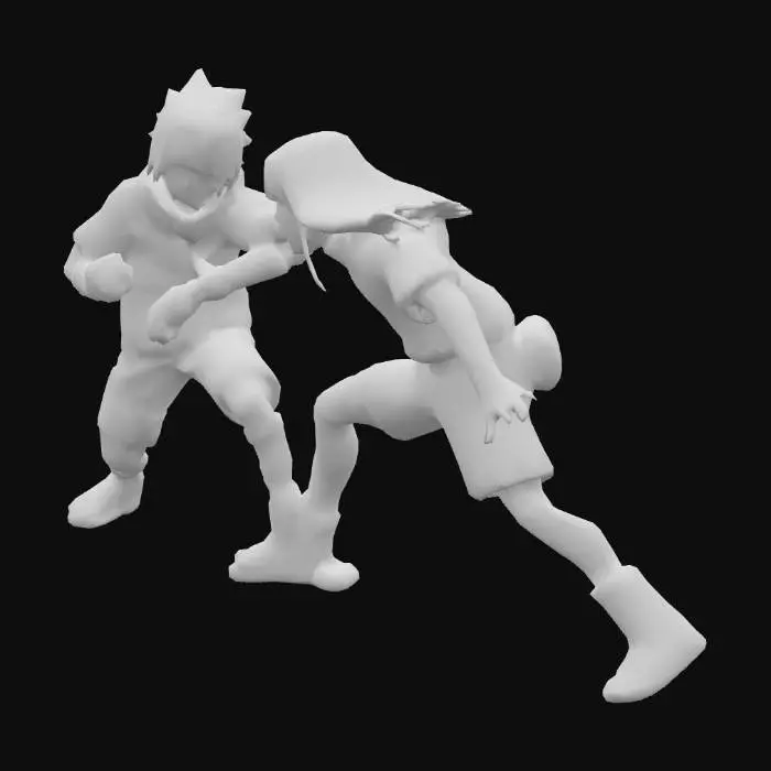 3D model for Sasuke vs. Neji