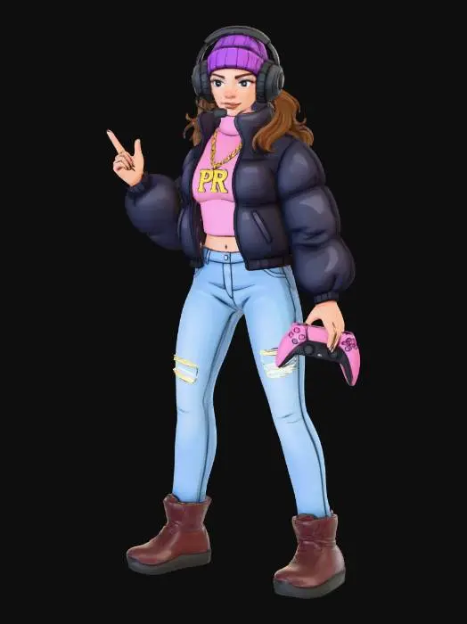3D model for Gamer Girl Style