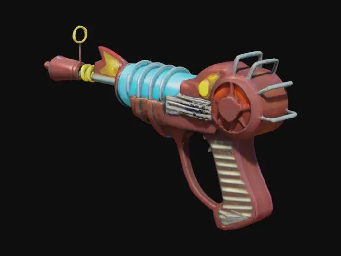 3D model for Retro Futuristic Ray Gun