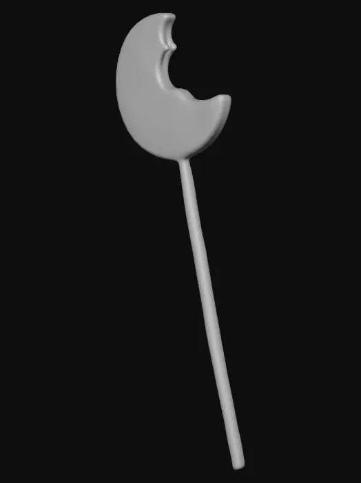 3D model for Jack-o'-Lantern Lollipop