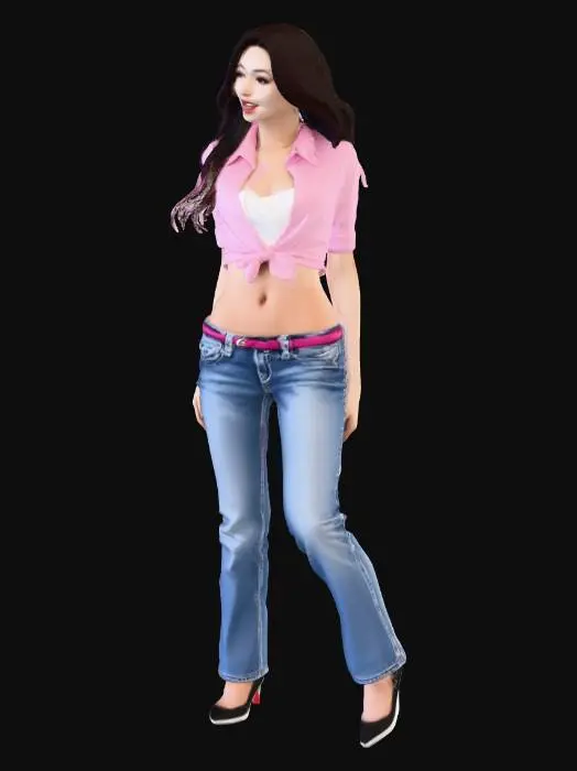 3D model for Performer in Pink Top